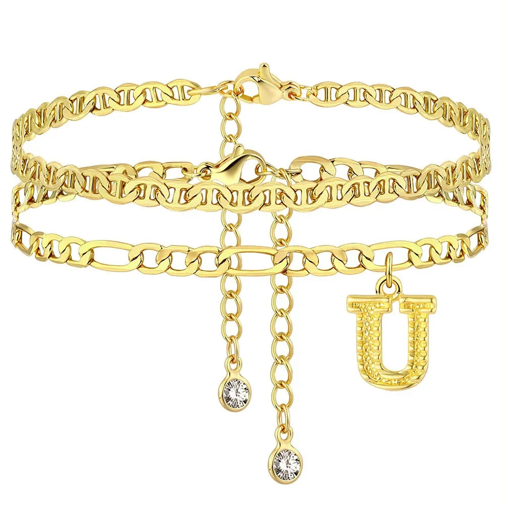 Initial Ankle Bracelet