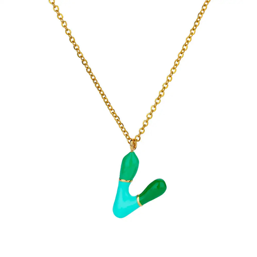Colorful Initial Necklace