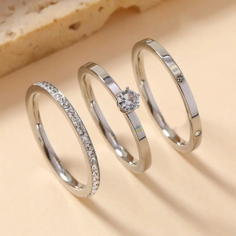Three Piece Zircon Ring