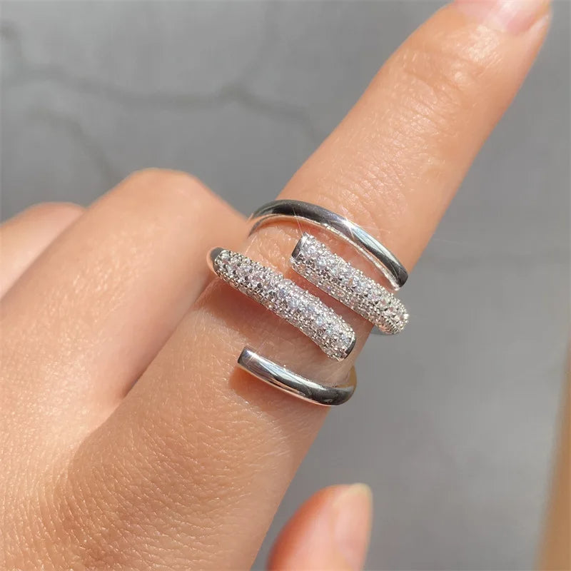 Adjustable Zircon Ring