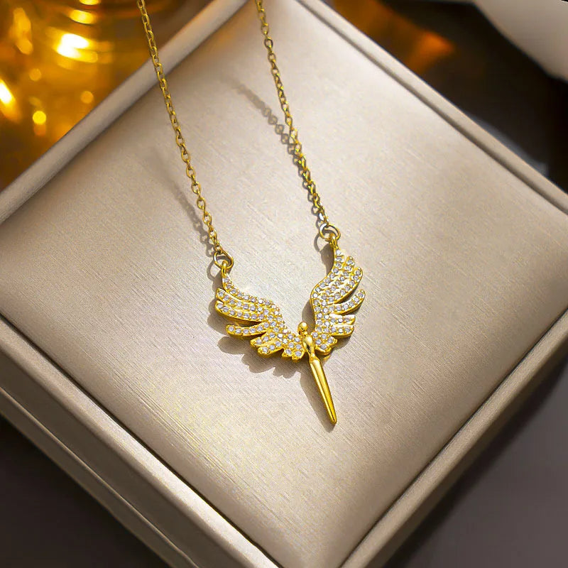 Flying Angel Wings Necklace