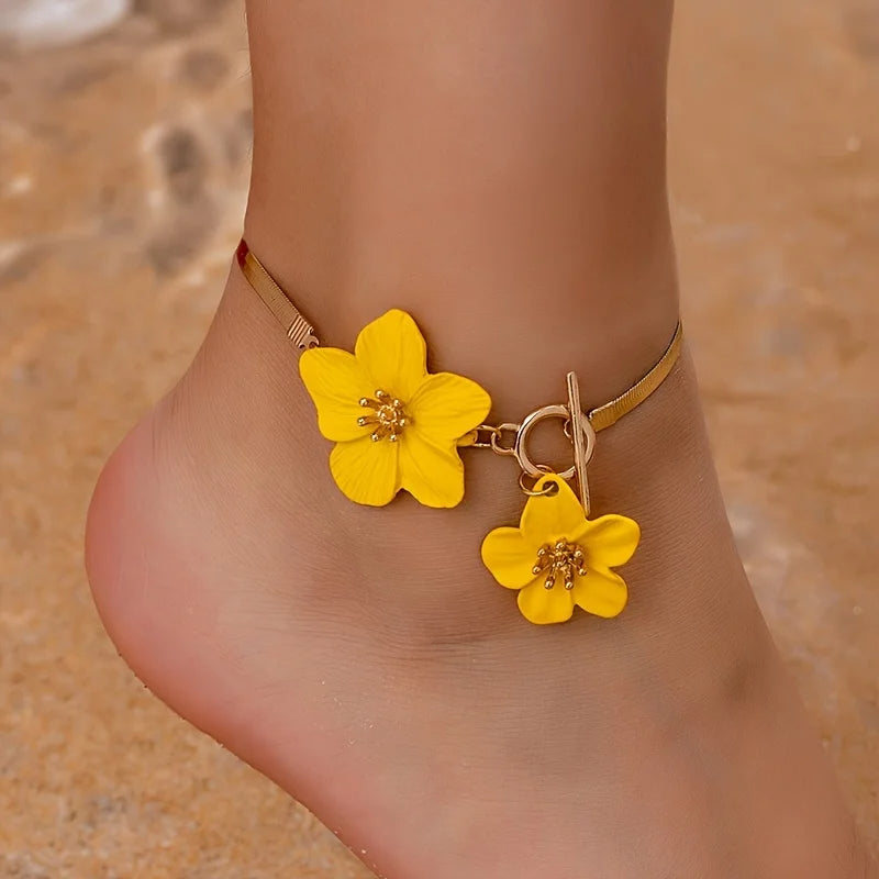 Flower Ankle Bracelet
