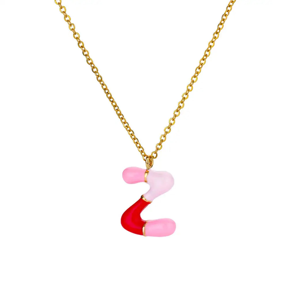 Colorful Initial Necklace