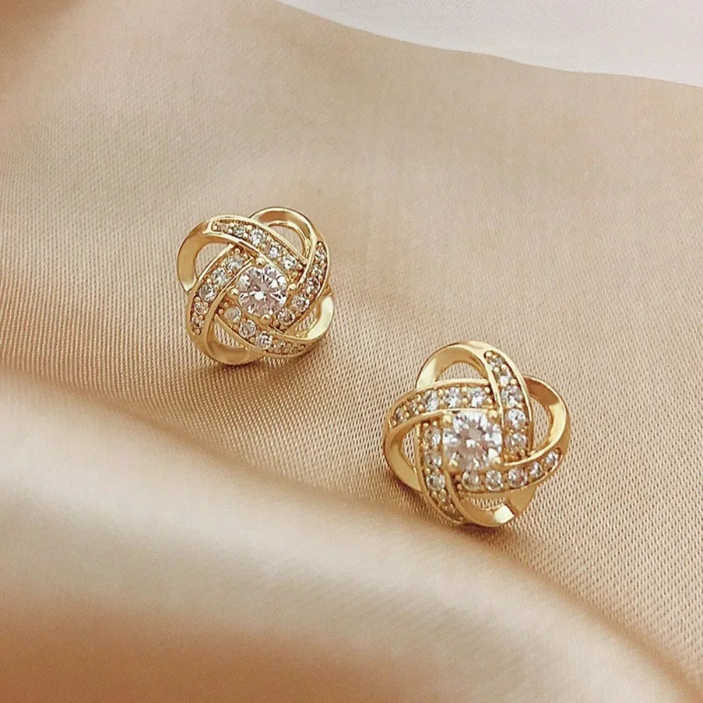 Geometric Crystal Earrings