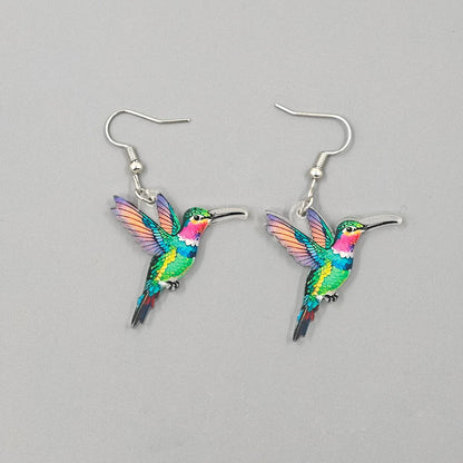 Colorful Hummingbird Earrings