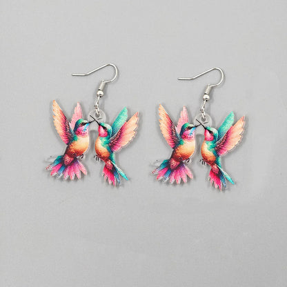 Colorful Hummingbird Earrings
