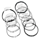 10 PCS Dark Punk Bracelet Set