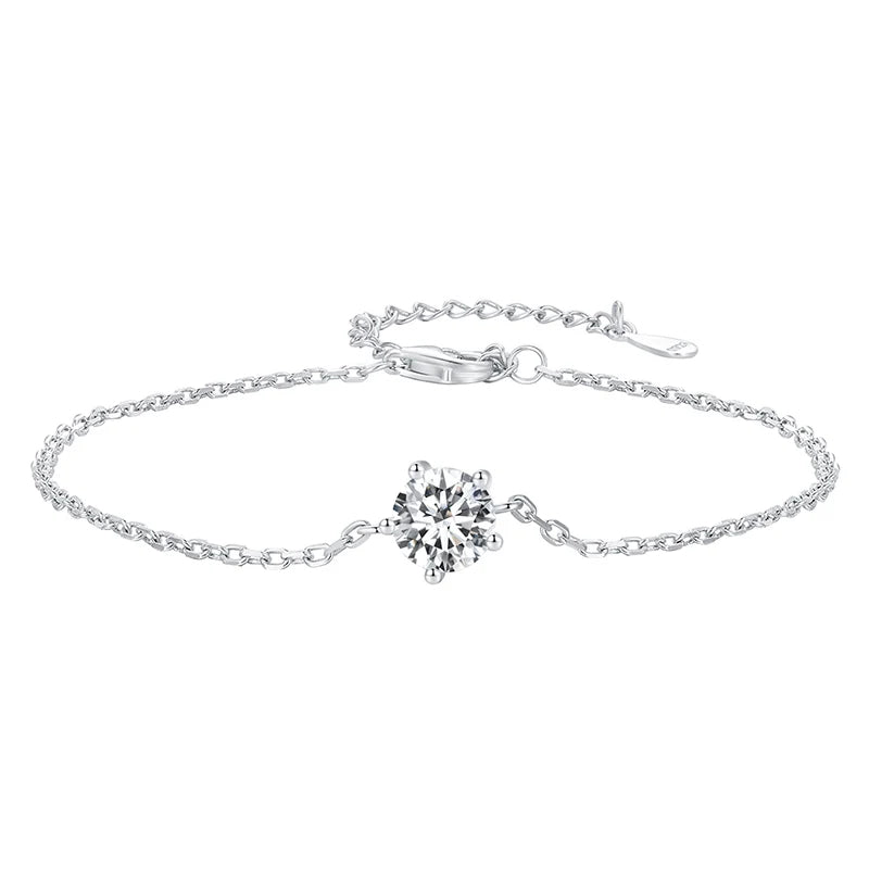 Sterling Silver Moissanite Bracelet