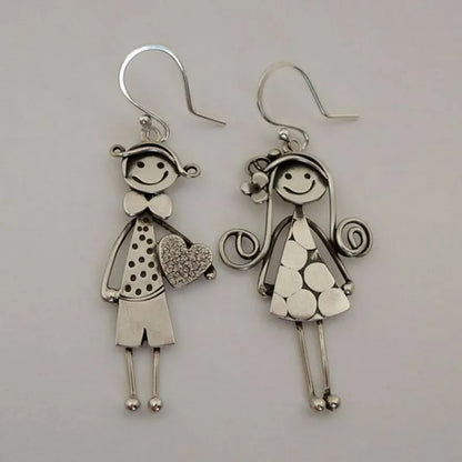 Retro Minimal Couple Earrings
