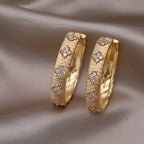 Zircon Flower Earrings