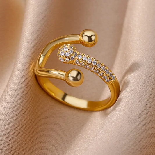 Zircon Double Ball Ring