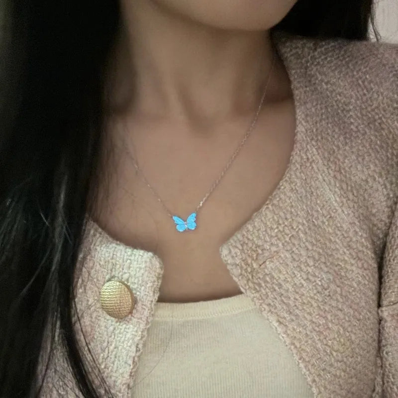 Luminous Butterfly Necklace