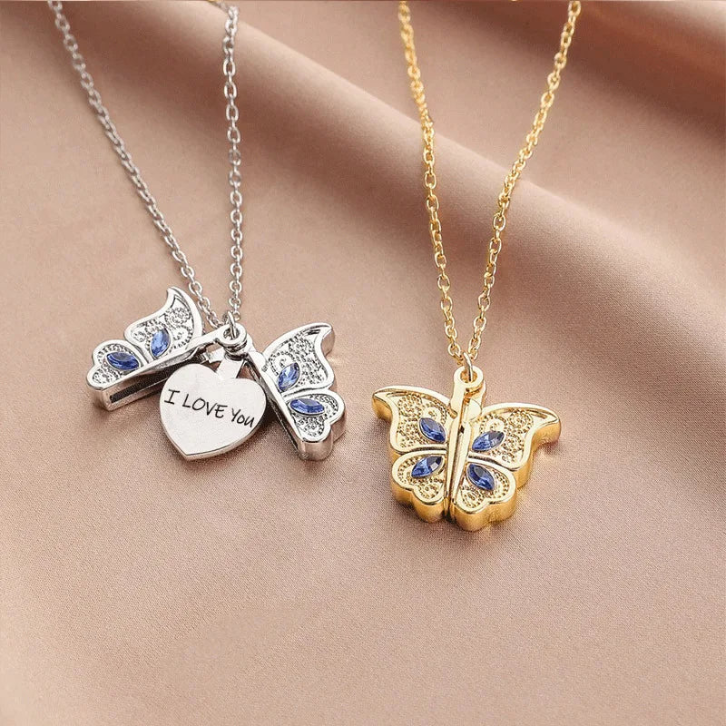 "I Love You" Butterfly Necklace