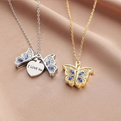 "I Love You" Butterfly Necklace