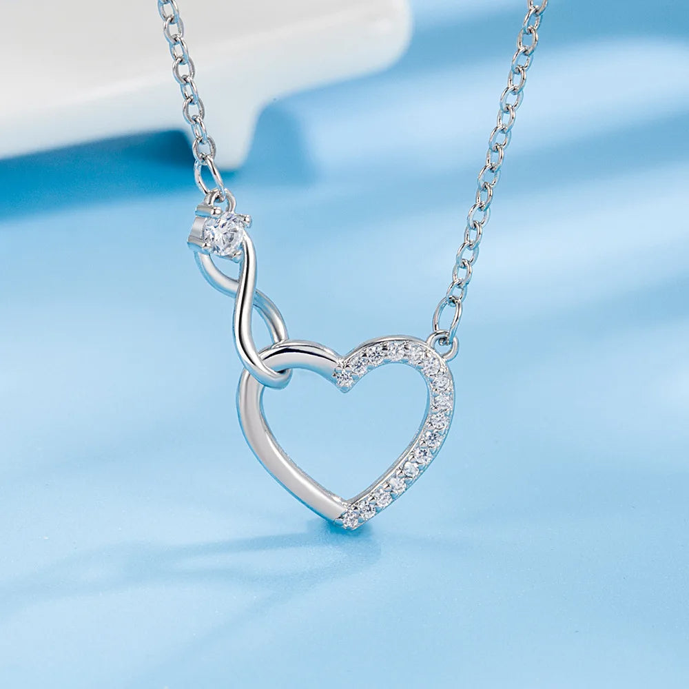 Interlocking Infinity Heart Necklace
