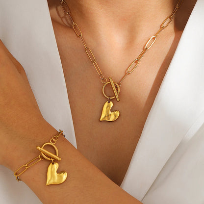 Heart Link Jewelry Set