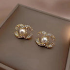 Double C Crossed Earrings