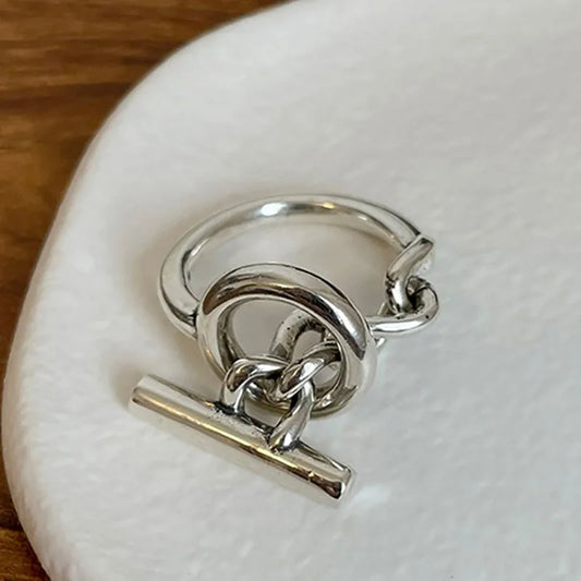 Sterling Silver Buckle Ring
