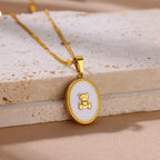 Oval Bear Necklace