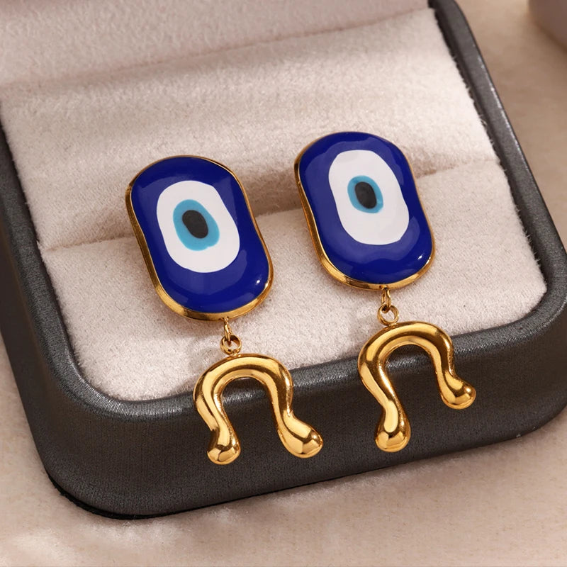 Doodle Evil Eye Earrings