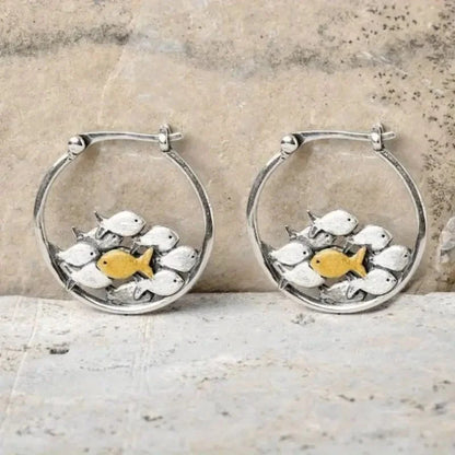 Fight the Current Fish Earrings
