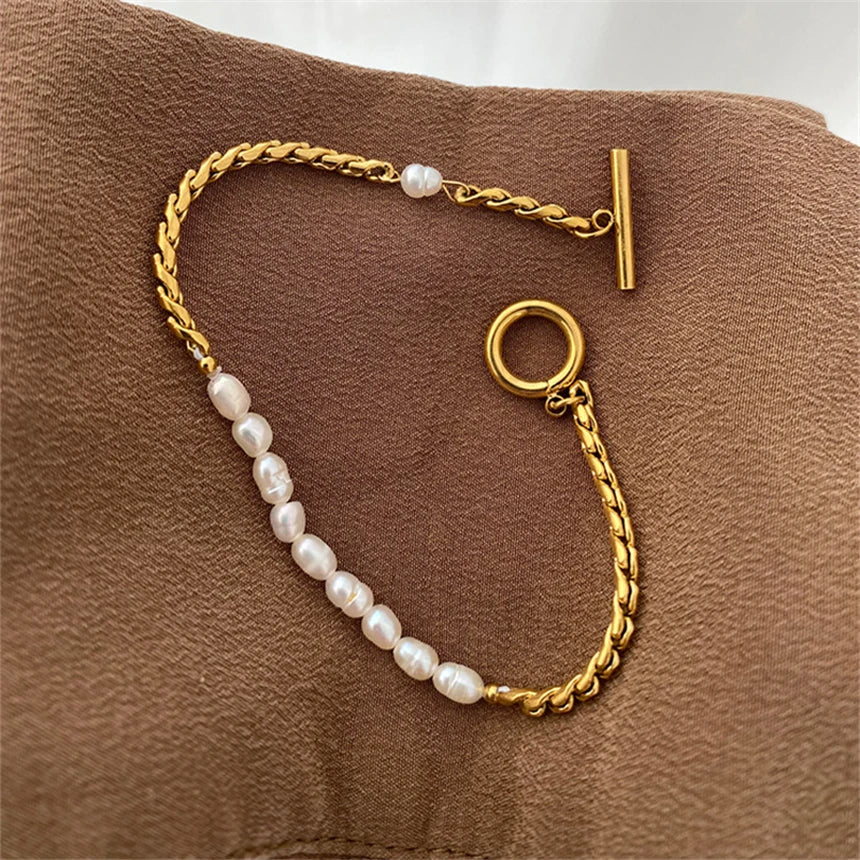 Pearl Buckle Chain Bracelet