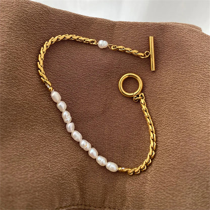 Pearl Buckle Chain Bracelet