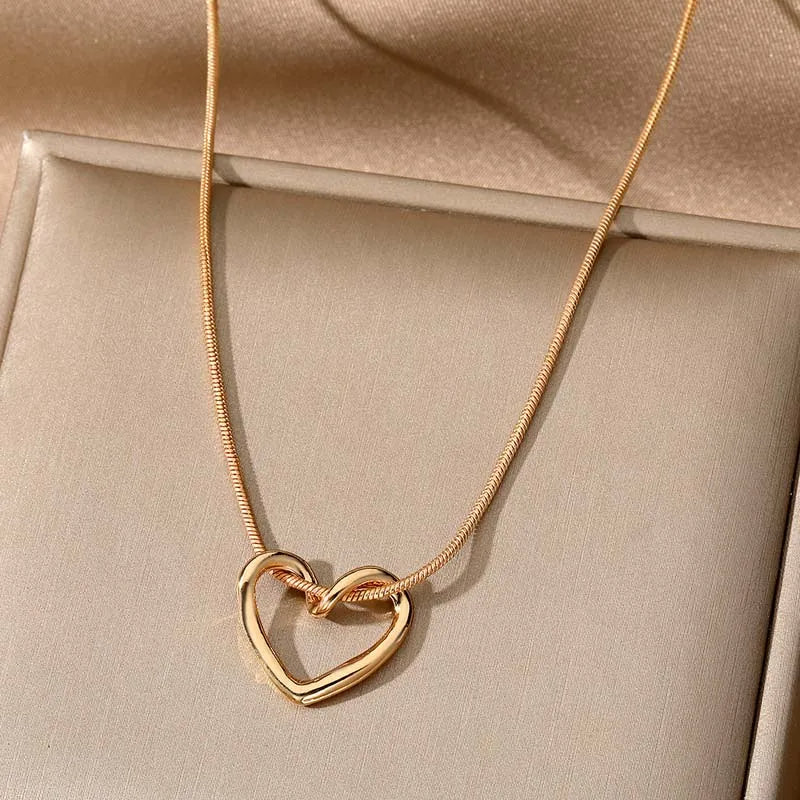 Simple Hollow Heart Necklace