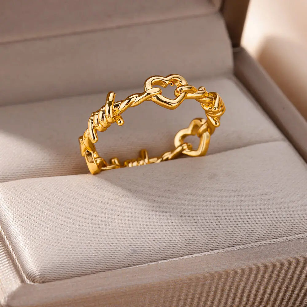Twisted Wire Heart Ring
