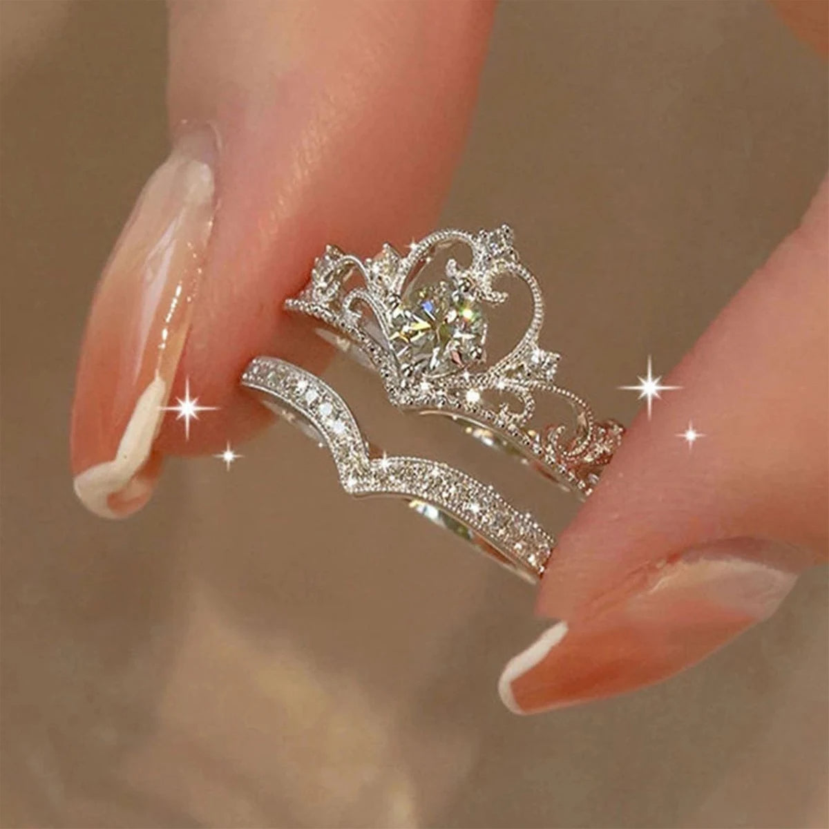 Crystal Crown Ring