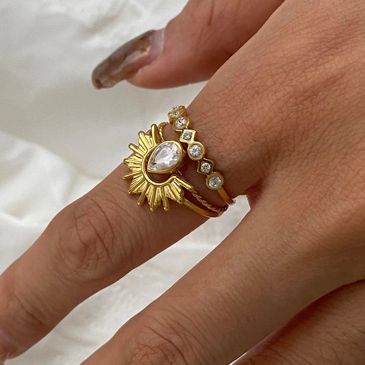 Ribbed Sun Ring