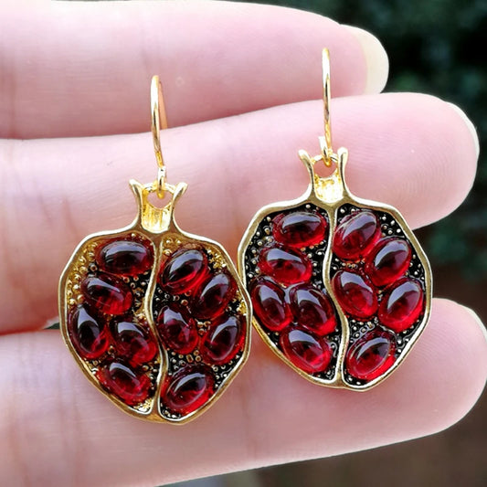 Pomegranate Drop Earrings
