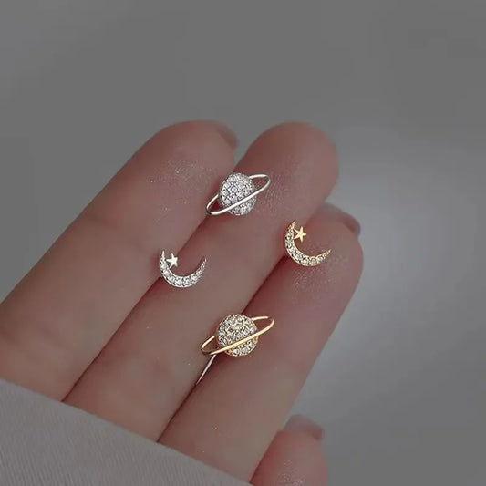 Moon & Planet Earrings