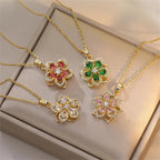 Rotating Flower Necklace