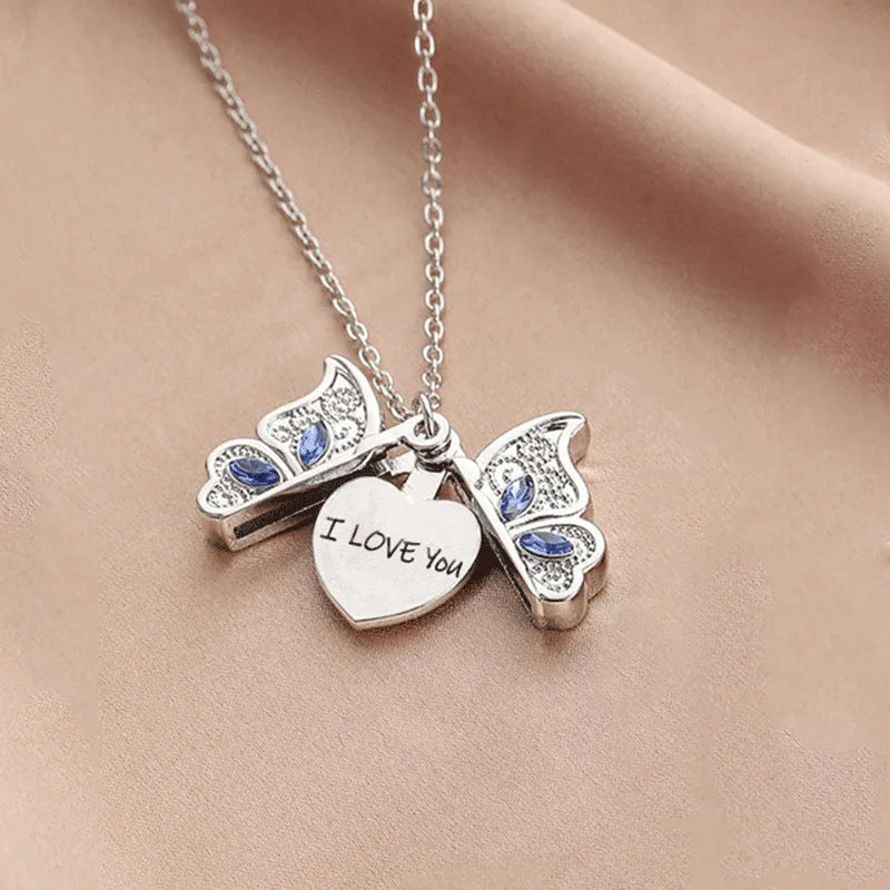 "I Love You" Butterfly Necklace