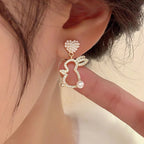 Crystal Hollow Rabbit Earrings
