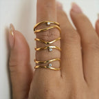 Dainty Solitaire Gold Ring