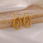 Curved Rope Stud Earrings
