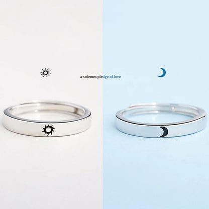 Sun & Moon Couple Rings