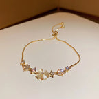 Zircon Opal Clover Bracelet