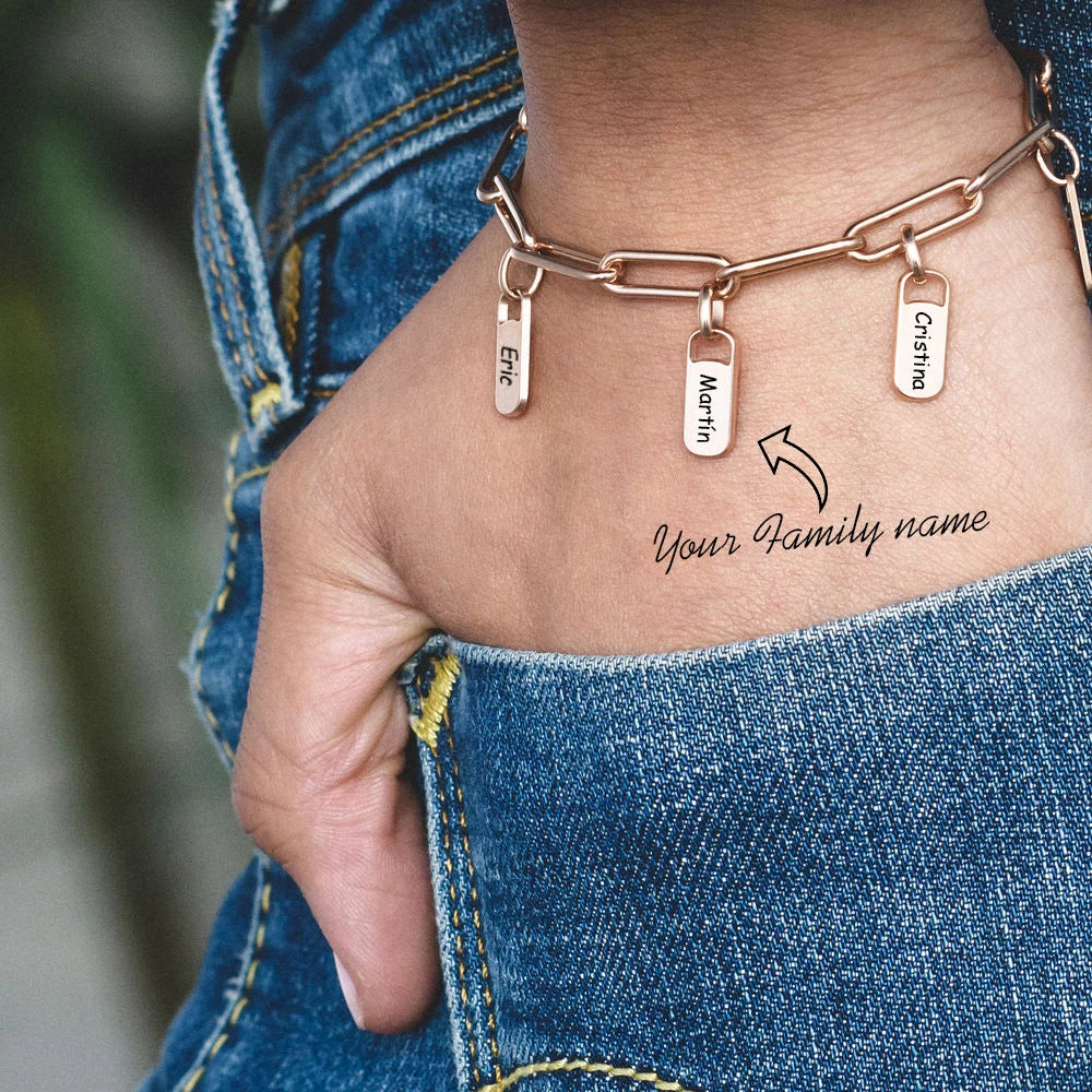 Custom Chain Link Charm Bracelet