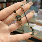 Rhinestone Moon & Star Earrings