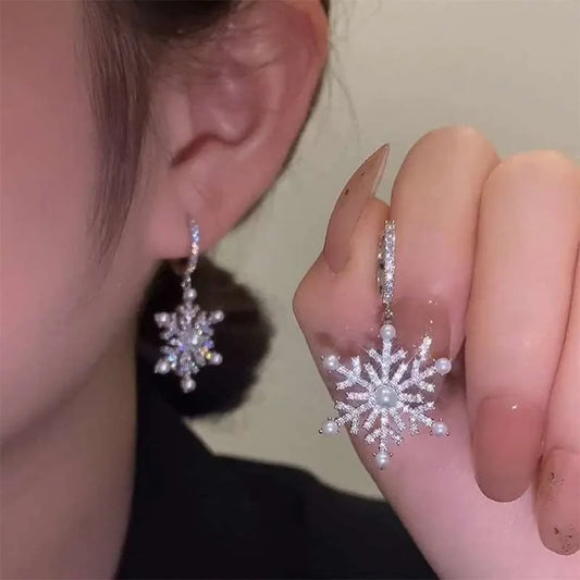 Sparkling Snowflake Earrings