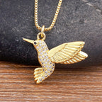 Gold Hummingbird Necklace
