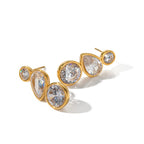 Geometric Zirconia Earrings