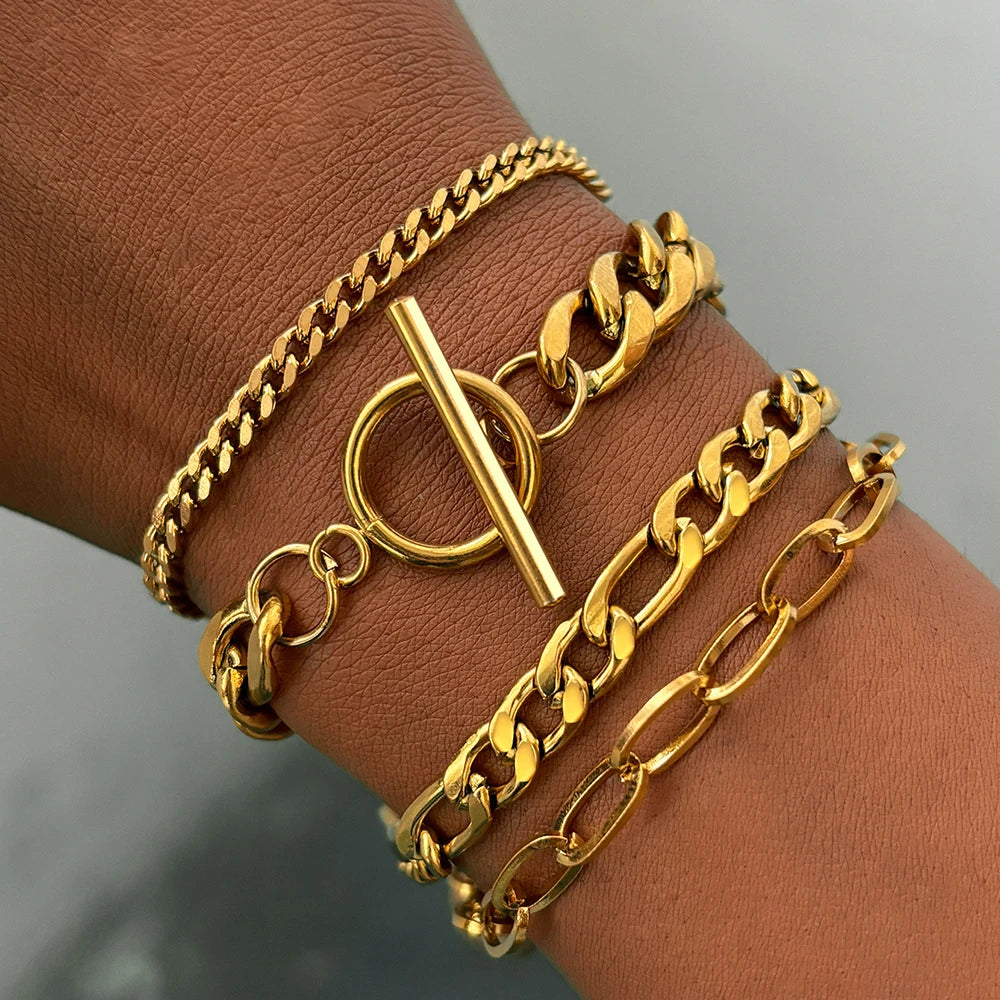 4 PCS Stainless Steel Bracelet
