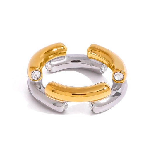 Colorblock Zirconia Ring