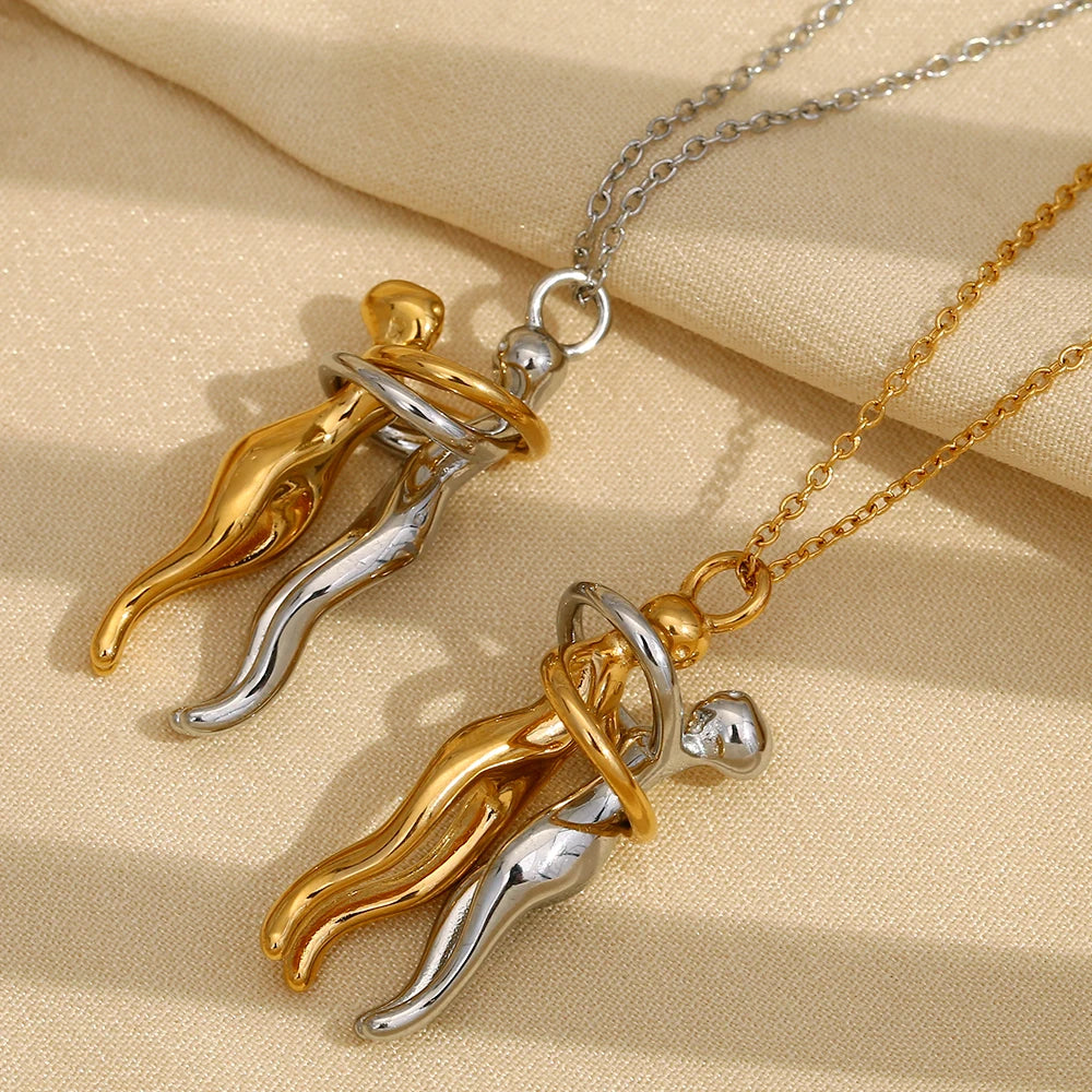 Couple Hug Necklace