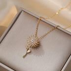 Rotatable Sunflower Necklace
