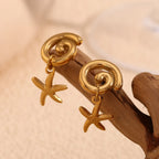 Spiral Starfish Earrings